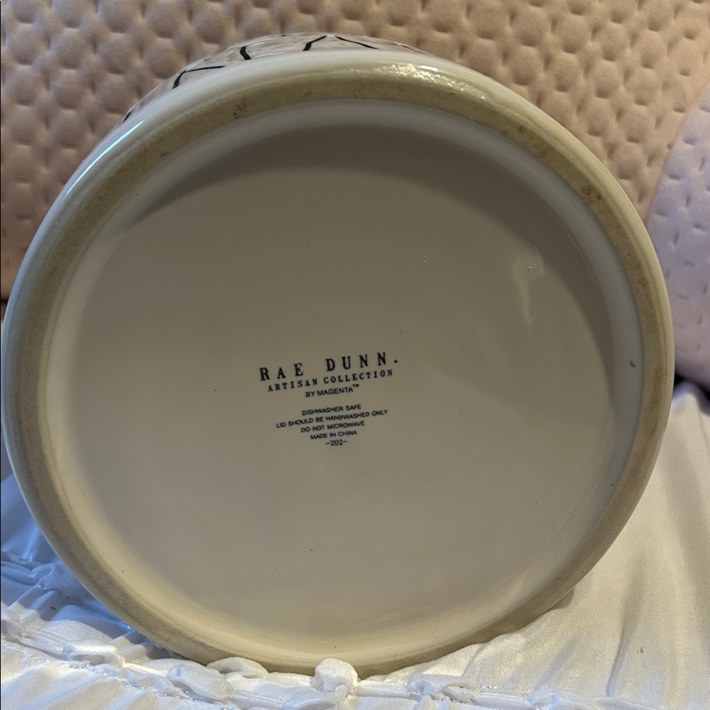 RAE DUNN   White Ceramic Treat Jar - Picture 3 of 3